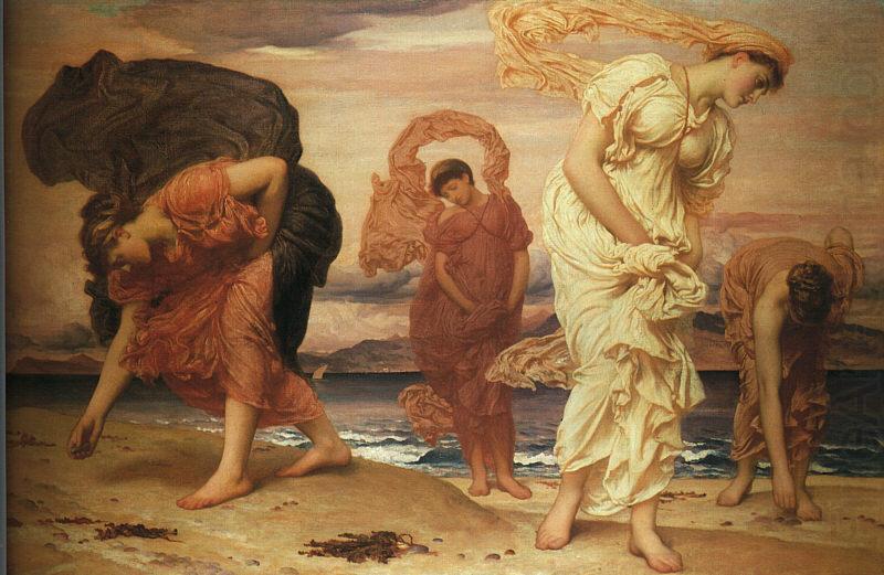 Greek Girls Picking Up Pebbles by the Sea, Lord Frederic Leighton